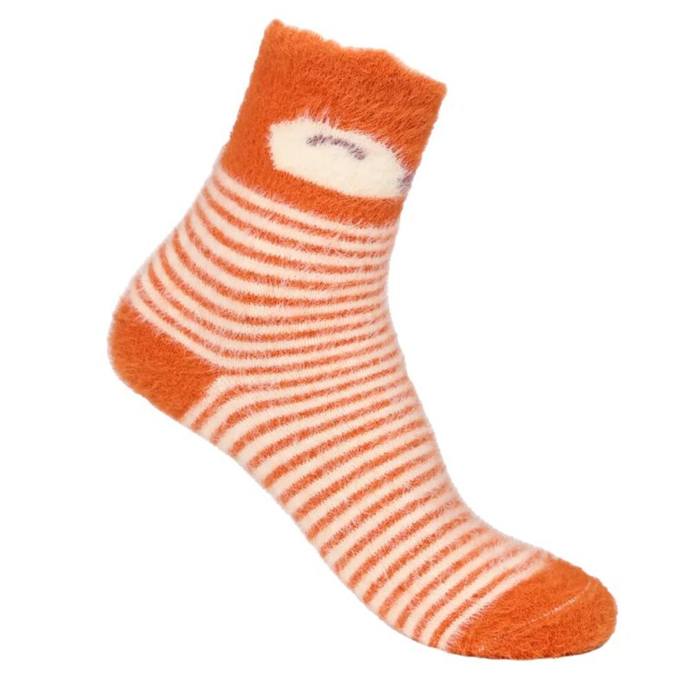Trespass Childrens/Kids Cosy Animal Face Socks / Orange